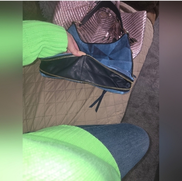 🍁🍂NWT Rare htf AIMEE KESTENBERG GOOD TIMES DENIM BAG - Picture 4 of 8